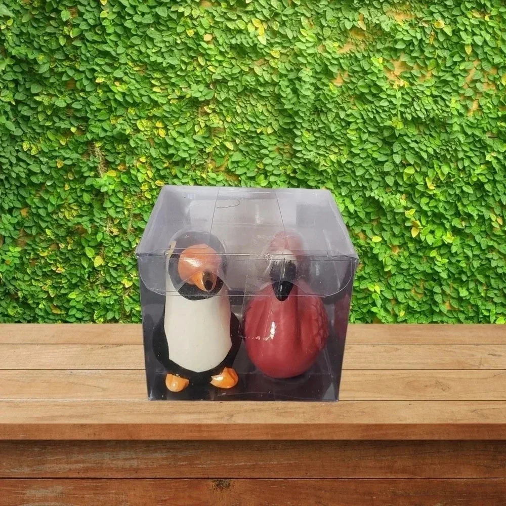 Flamingo &Toucan salt &pepper shaker pink /wht/blk - Picture 5 of 6